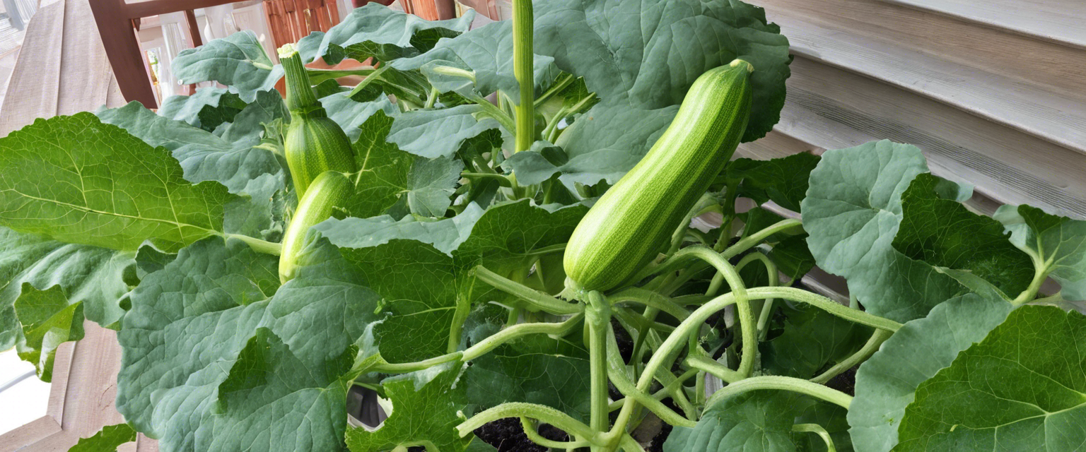 courgettes dans un pot