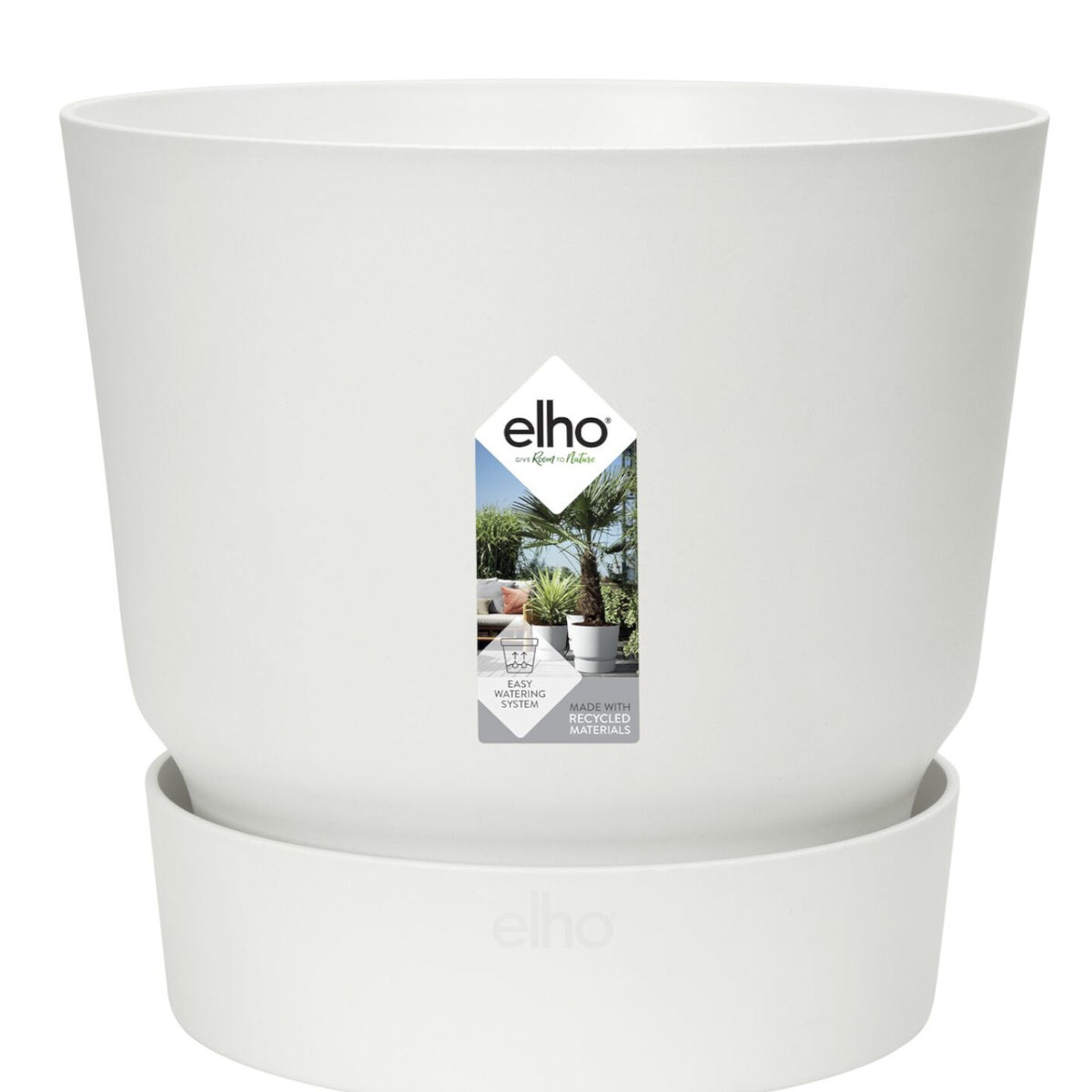 Elho Vibes Fold Round Blanc - 18 x 16cm - Pot de fleur plastique