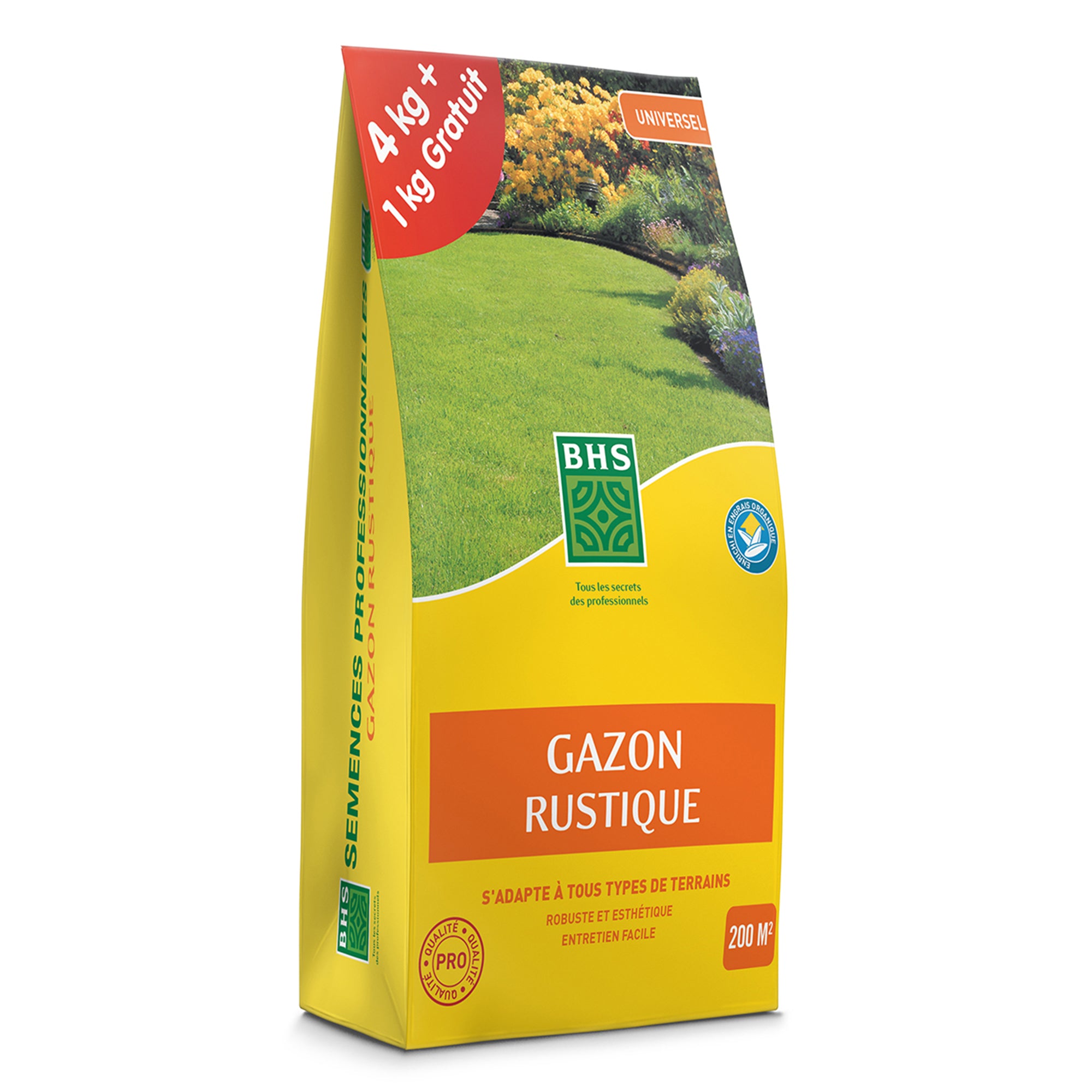 Gazon rustique et engrais- 1 kg, 40m² BHS - 2